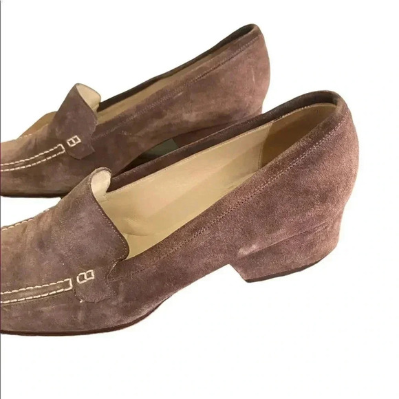 Vintage Barney’s New York suede square toe shoe 1.5” heel GUC - Picture 2 of 7